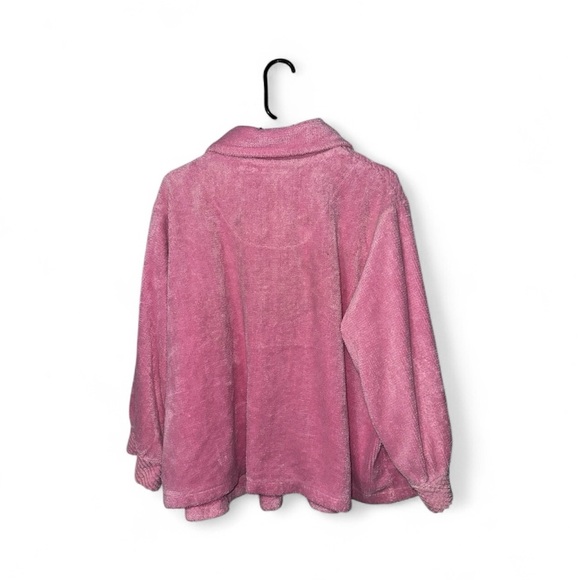 💗 Vintage-Style Pink National Chenille Button-Up Jacket/Cardigan 💗 - Picture 3 of 3
